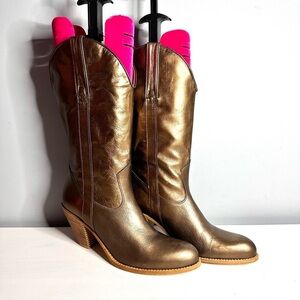 Jessica Simpson - Women’s, Gold, Western Style Boots, Cowgirl, Cowboy, Size 9